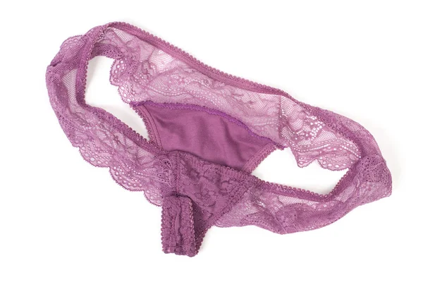 Purple lace panties — Stock Photo, Image