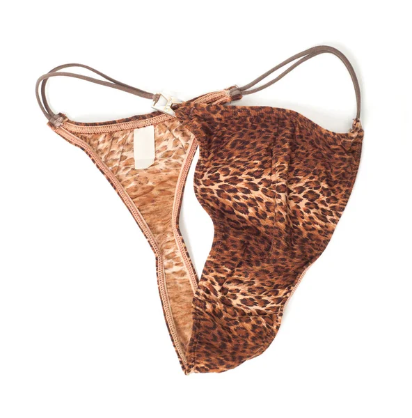 Tanga leopard textury kalhotky — Stock fotografie