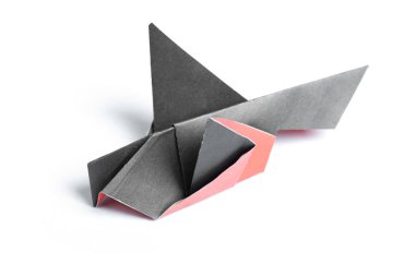 İzole origami şakrak kuşu