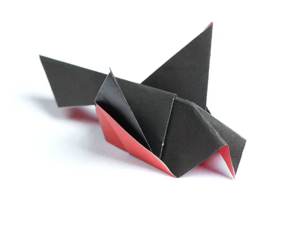 孤立的折纸红腹灰雀 — 图库照片