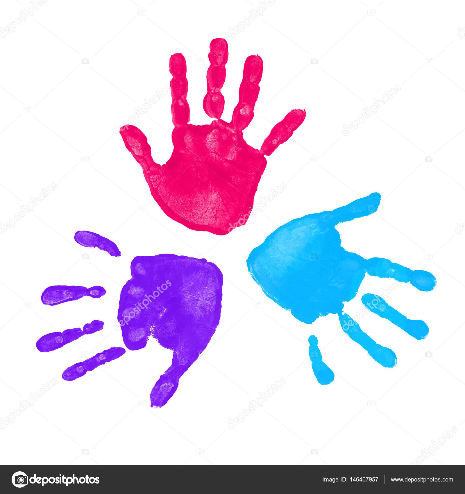 Impronte di mani colorate — Foto Stock