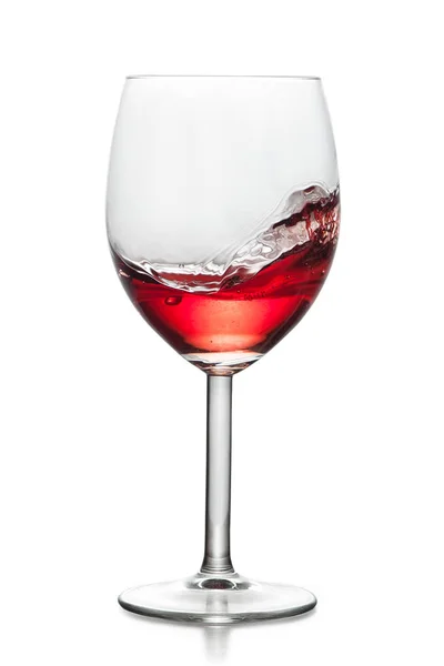 Vaso de vino tinto en movimiento — Foto de Stock