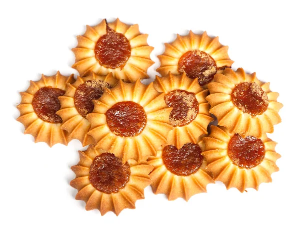 Groep van koekjes met jam — Stockfoto