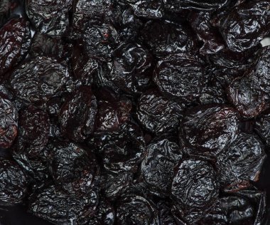 arka plan doku olarak kuru erik, üstten görünüm