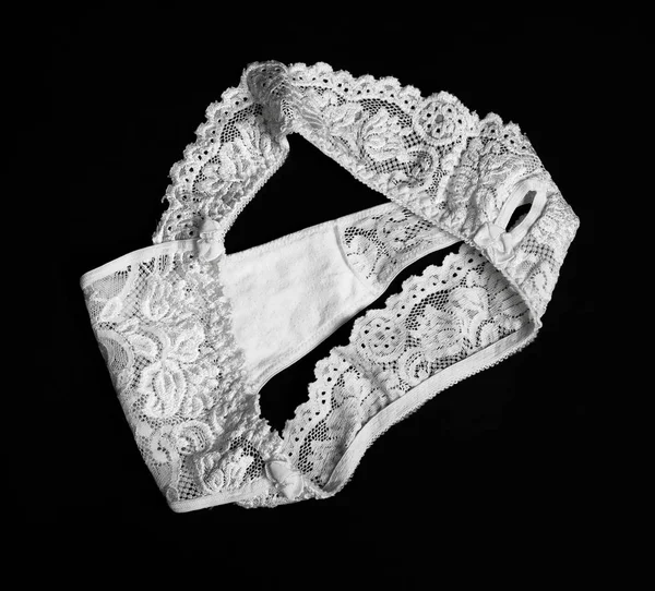 Białe koronki majtki — Zdjęcie stockowe