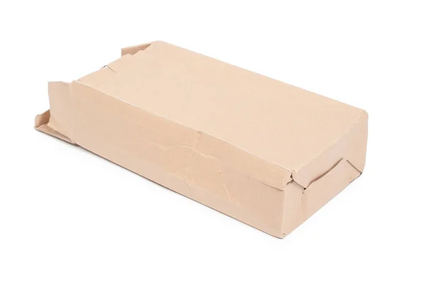 Поврежденная картонная коробка — стоковое фото