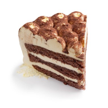 İzole kek tiramisu