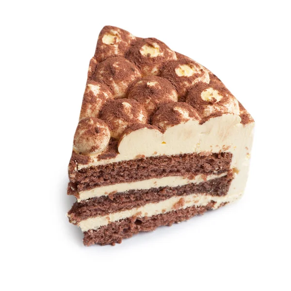 Kuchentiramisu isoliert — Stockfoto