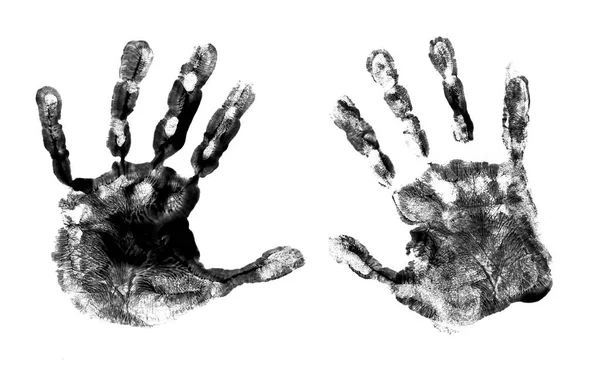 Mãos assustadoras imprimir — Fotografia de Stock