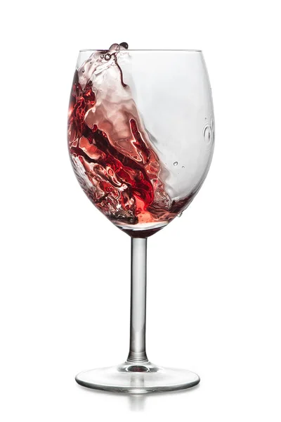 Rotweinglas bewegt — Stockfoto
