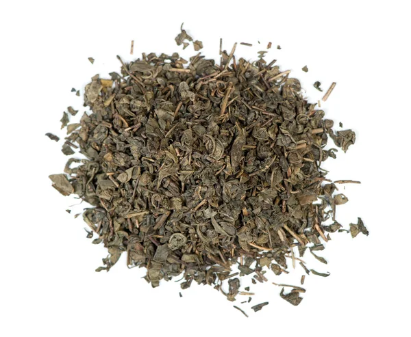 Bir yığın yeşil çay yaprağı.