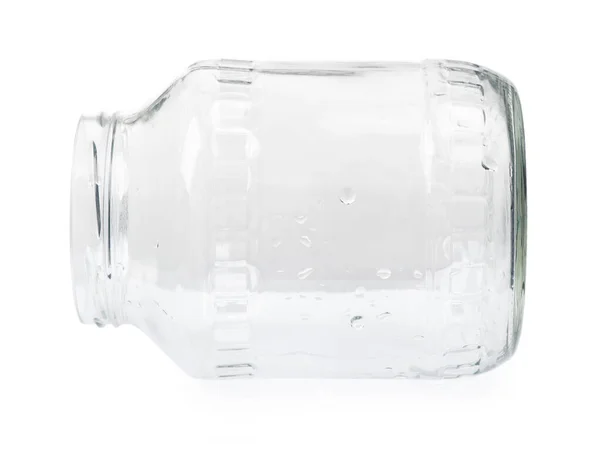 Empty glass jar with condensate — ストック写真