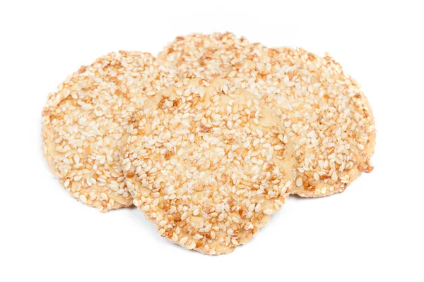 Skupina sušenek se sezamovými semínky — Stock fotografie