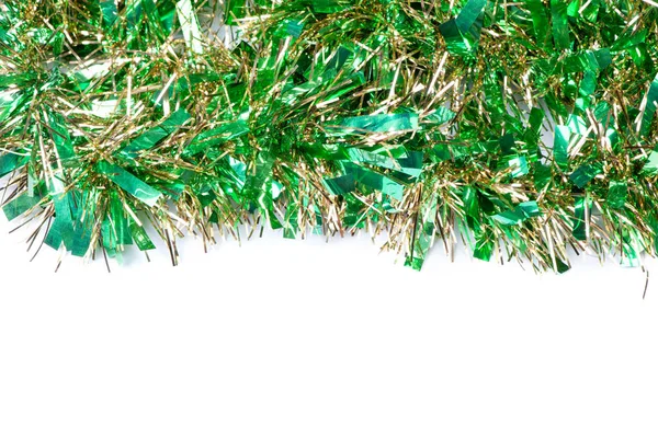 Shimmer shiny green tinsel — Stock Photo, Image