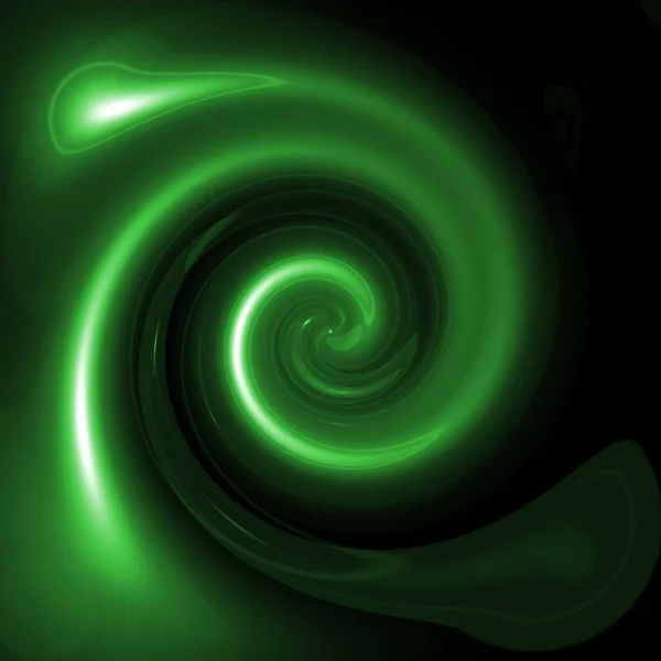 抽象的绿色旋转扭曲 — 图库照片