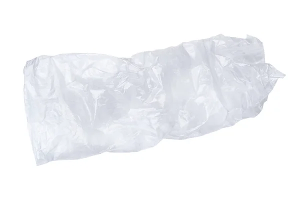 Gekromde doorzichtige plastic zak — Stockfoto