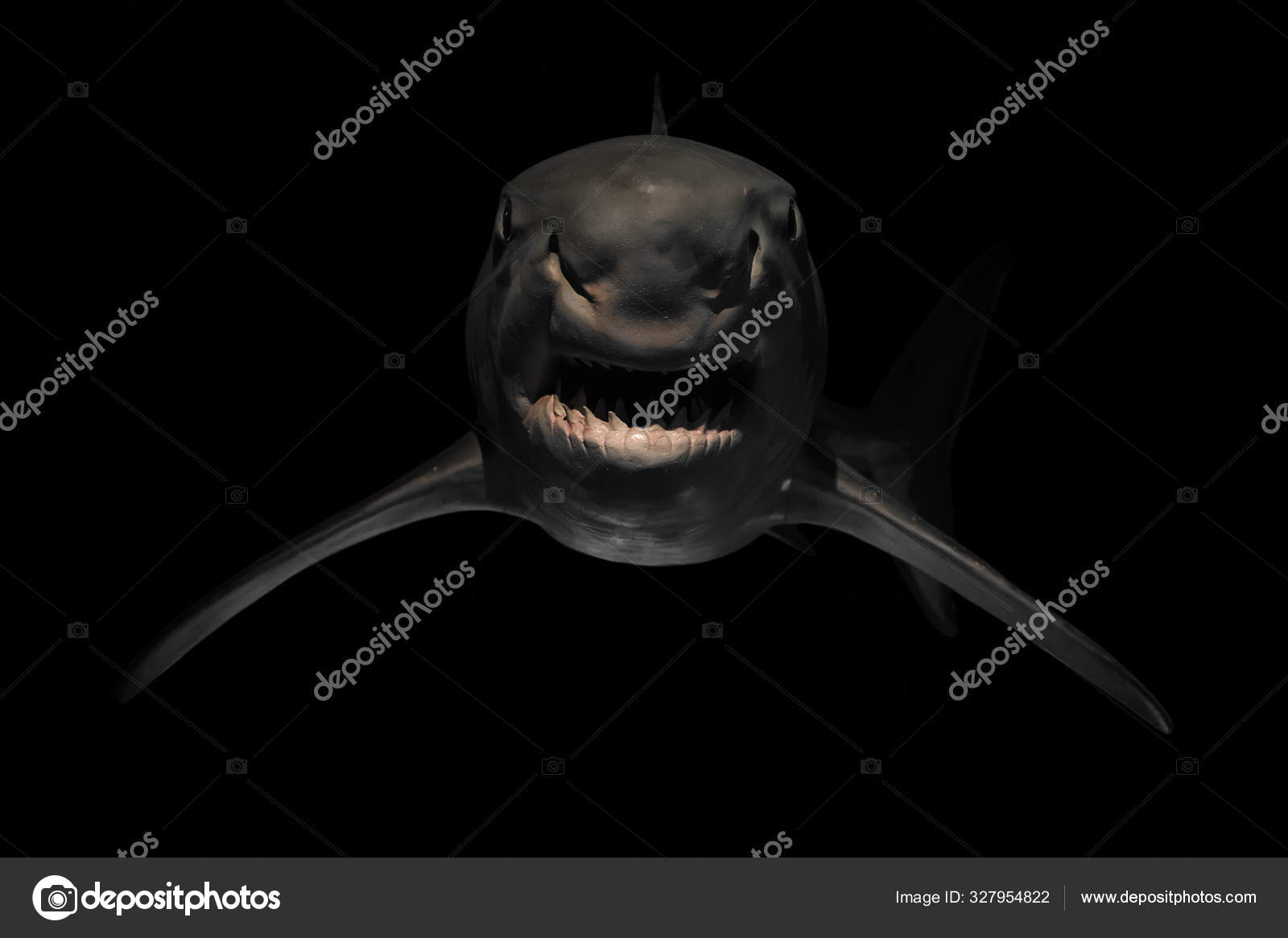 Angry shark with sharp teeth — Stock Photo © igorkovalcuk #327954822