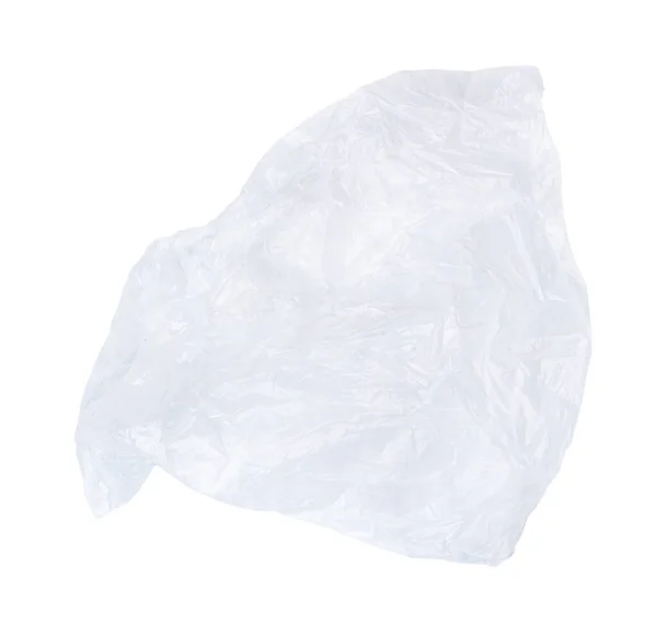 Saco de plástico transparente amassado — Fotografia de Stock