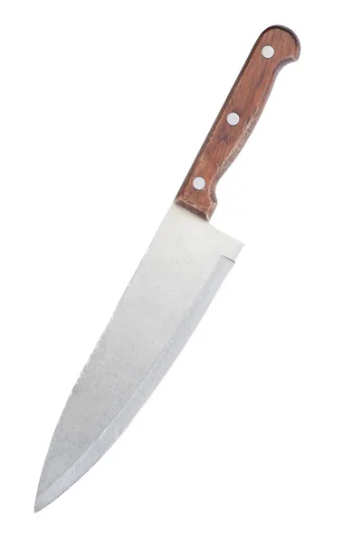 Stary nóż kuchenny z drewnianą rączką — Zdjęcie stockowe