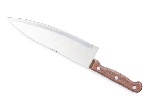 Coltello da cucina vecchio con manico in legno — Foto Stock