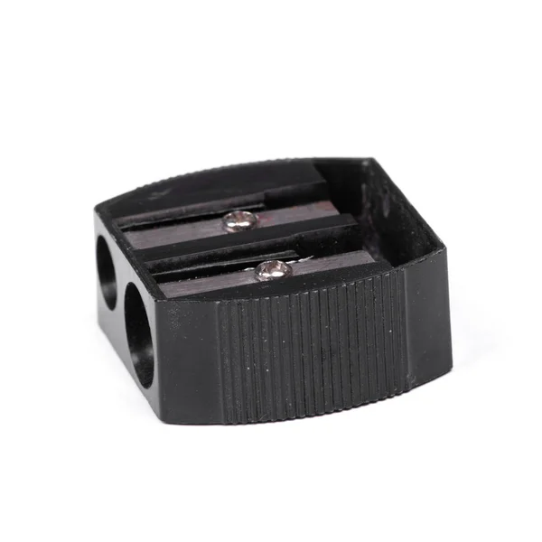 Black used pencil sharpener — Stock Photo, Image