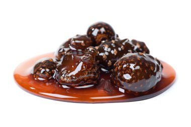 Beyaz zemine çam kozalağı dökülmüş.