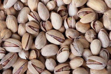 Kabuklu fıstıklar, tam arka plan, yakın plan