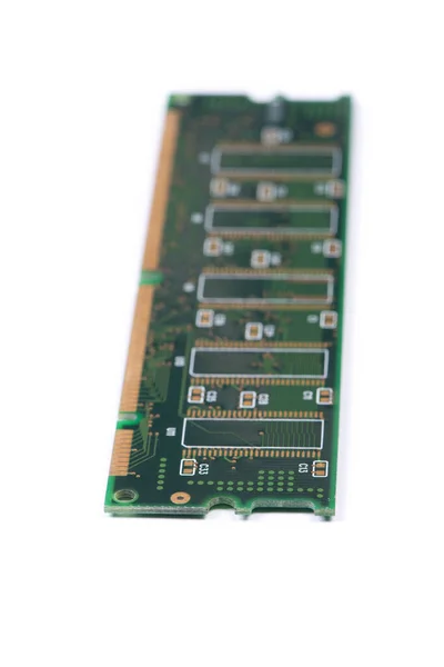 Grüner Stick Des Ram Speichers Für Computer Mit Elektronischen Komponenten — Stockfoto