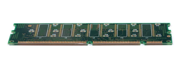 Grüner Stick Des Ram Speichers Für Computer Mit Elektronischen Komponenten — Stockfoto