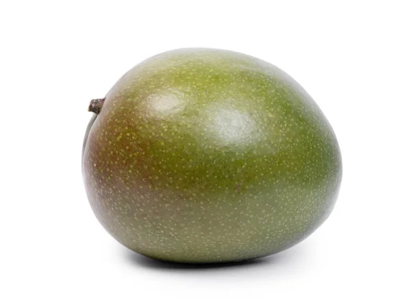 Grön Mango Isolerad Vit Bakgrund — Stockfoto