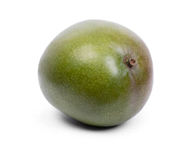 Zielone Mango Izolowane Białym Tle — Zdjęcie stockowe