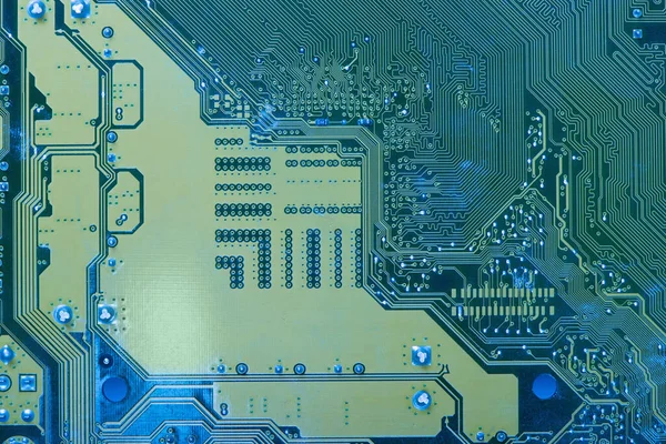 线路板纹理关闭 微电子 主板数字芯片 技术科学背景 — 图库照片