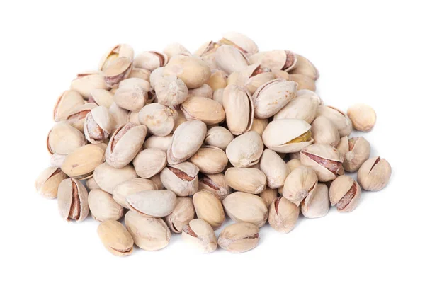 Heap Pistachios Isolated White Background — Stock Photo, Image