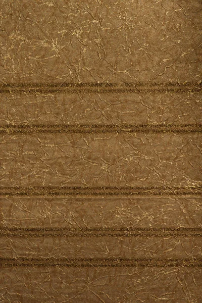 Golden Crumpled Texture Paper Wallpaper Stripes — Stock Photo, Image
