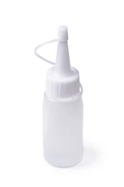 Witte Blanco Plastic Buis Geïsoleerd Witte Achtergrond — Stockfoto