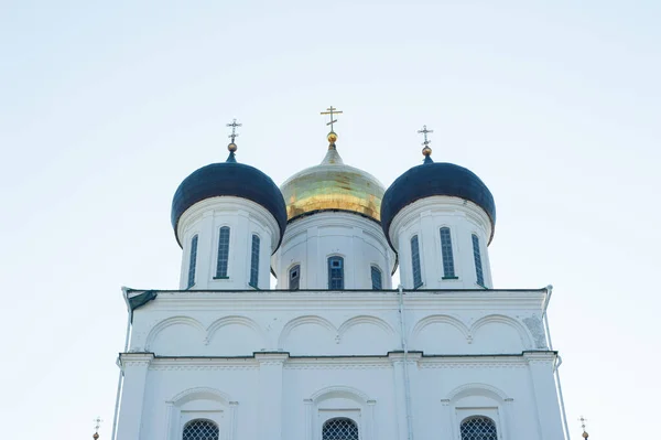 Kremlin Tower Trinity Cathedral Pskov City Rússia Federação Russa Fotos De Bancos De Imagens