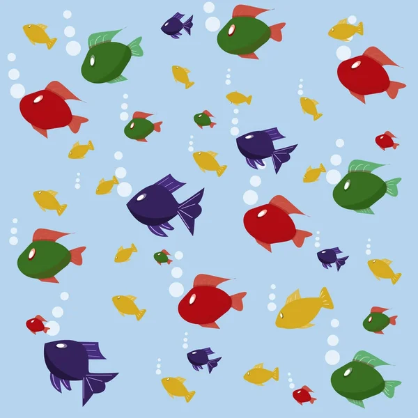 Hintergrundbild mit Fischen — Stockvektor