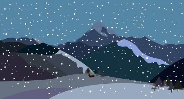 düşen kar ile Dağları