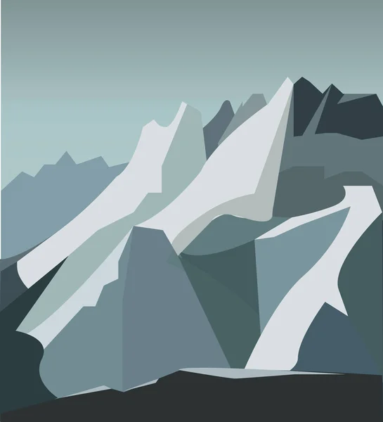 Paisaje de montañas — Vector de stock