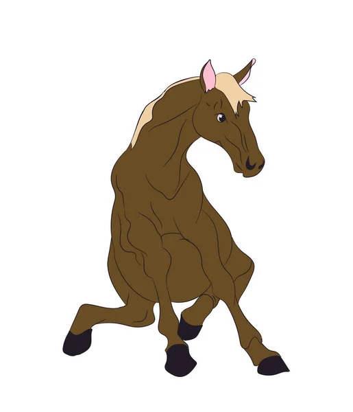 Kůň sedí barva vektor — Stockový vektor