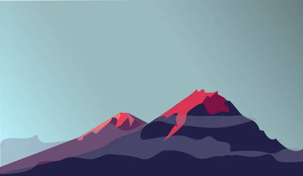 Paisaje de montañas — Vector de stock