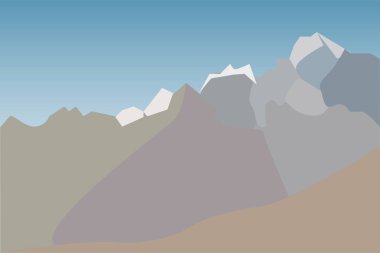 düşen kar ile Dağları