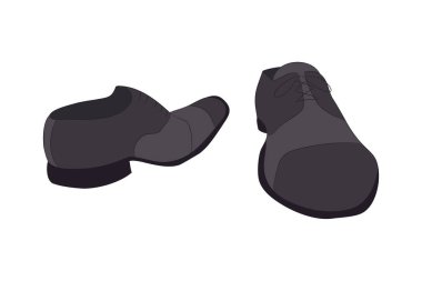 Ayakkabı, renk çizimi, vektör illüstrasyonu