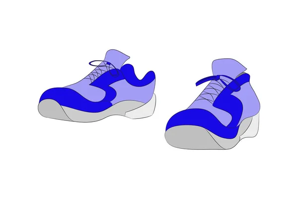 Ilustração vetorial de sapatos, desenho a cores, vetor —  Vetores de Stock