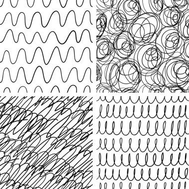 Soyut karalama desenleri kümesi