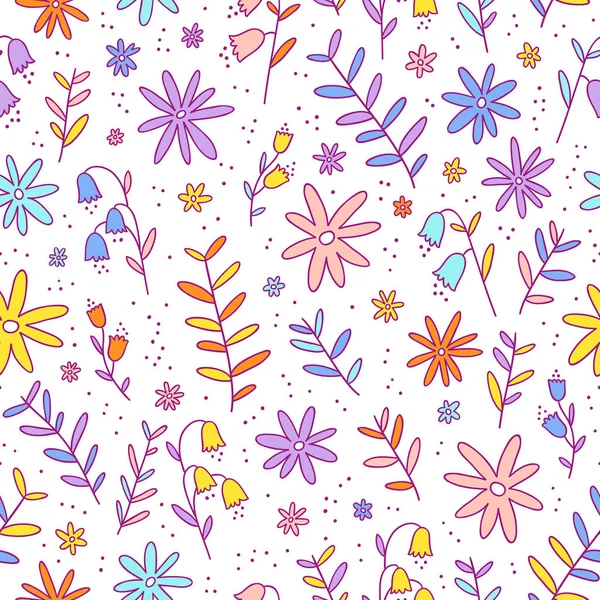 화려한 꽃 패턴 — 스톡 벡터