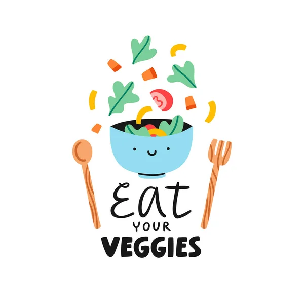 Come tus verduras. — Vector de stock