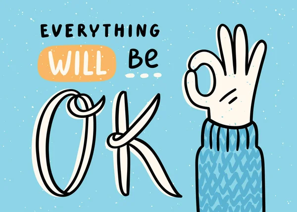 Everything will be ok — Stock Vector