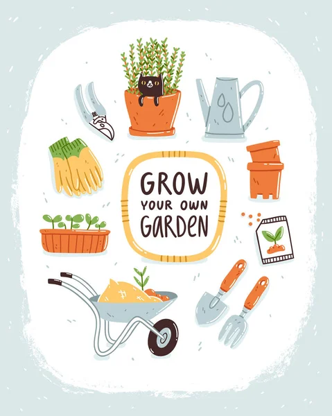 Grow your own garden — Stock Vector