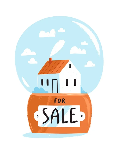 stock vector House for sale isolated illustration